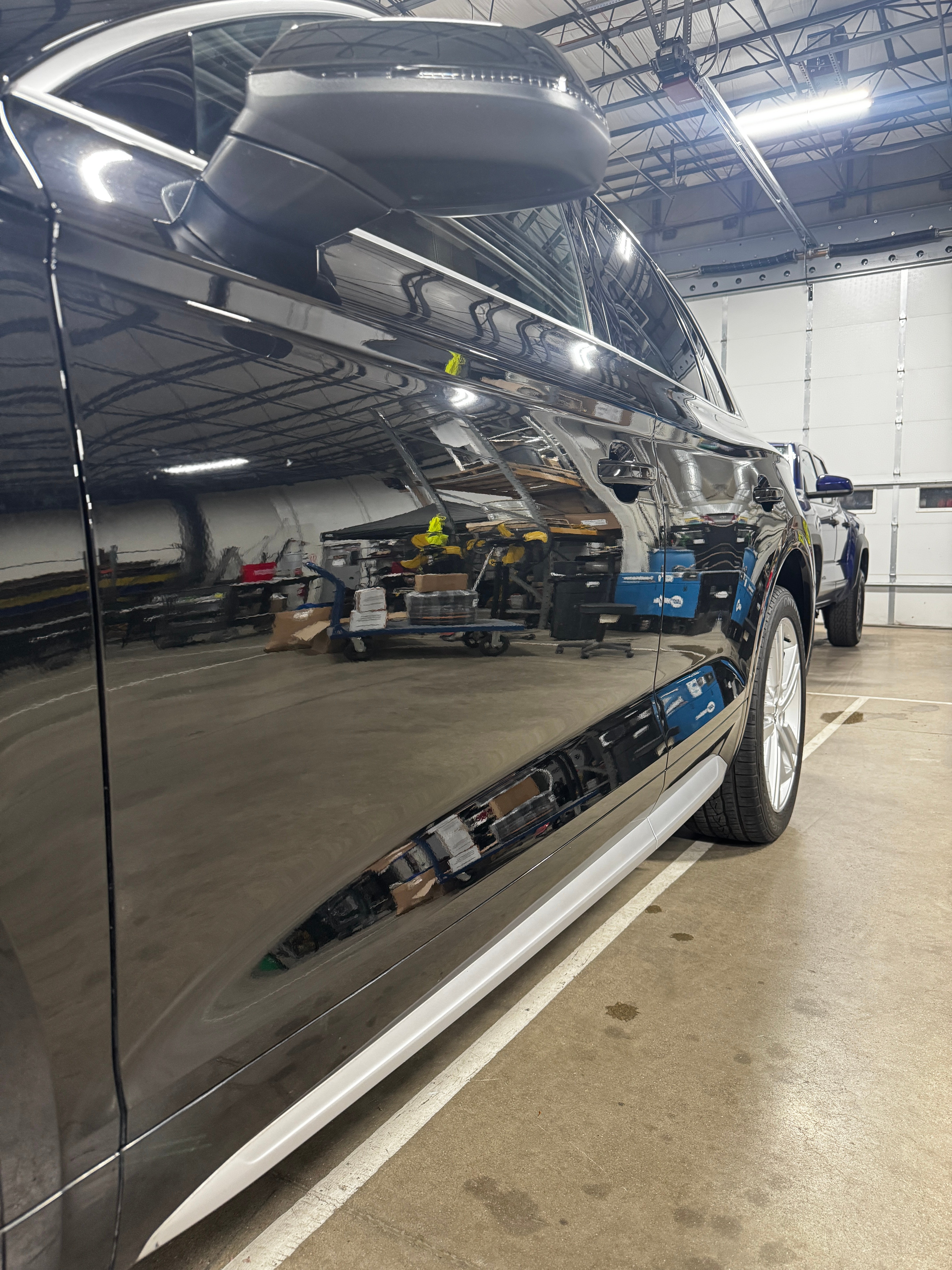 Ceramic coating application on black SUV - Detail Omaha