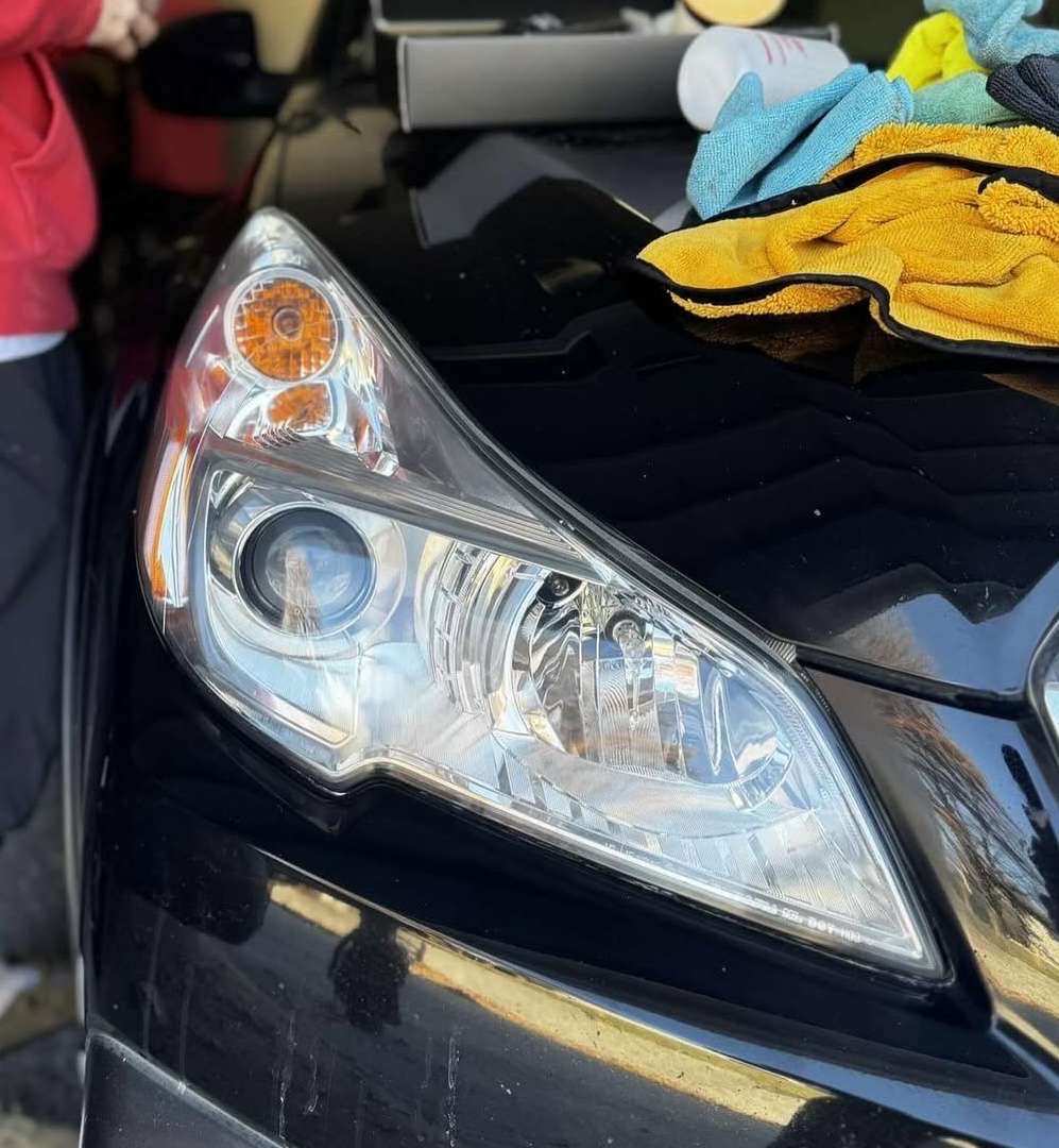 Headlight Restoration After - Mobile auto detailing in Omaha